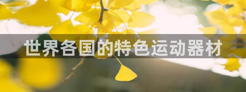 意昂3集团官网首页：世界各国的特色运动器材