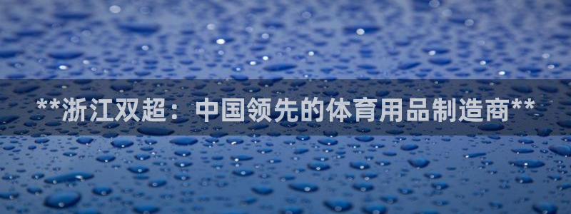 意昂3新能源：**浙江双超：中国领先的体育用品制造商